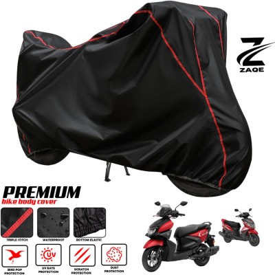 ZAQE Two Wheeler Cover for Yamaha(RayZR 125 Fi, Black, Red)