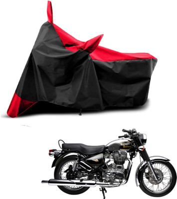 KEDIT Two Wheeler Cover for Royal Enfield(Electra Delux, Red, Black)