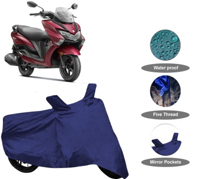 SMDP Waterproof Two Wheeler Cover for Suzuki(Burgman Street, Blue)