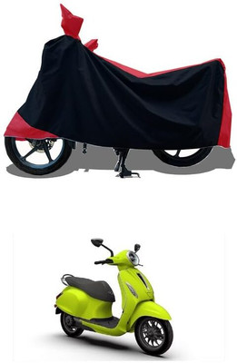 KEDIT Two Wheeler Cover for Bajaj(Urbanite Chetak, Red)
