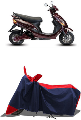 SUGASHRI Waterproof Two Wheeler Cover for Hero Electric(Electric Wave Dx, Red, Blue)