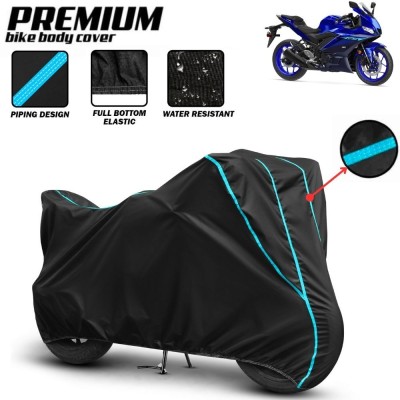 Mwiss Waterproof Two Wheeler Cover for Yamaha(YZF R3, Black, Red)