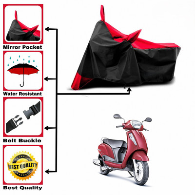 DeepShakshi AUTOMOTIVE Two Wheeler Cover for Suzuki(Access 125, Red, Black)