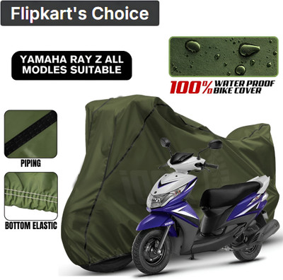 xodi Waterproof Two Wheeler Cover for Yamaha(Ray ZR, Green, Black)