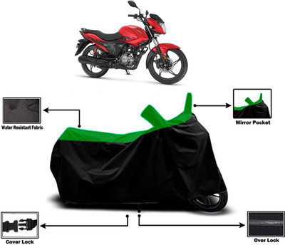 Amexride Two Wheeler Cover for Hero(Glamour BS6, Green)