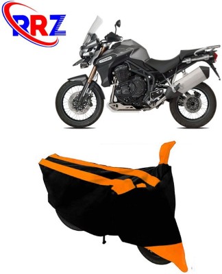 RRZ Waterproof Two Wheeler Cover for Triumph(Tiger 800, Black, Orange)