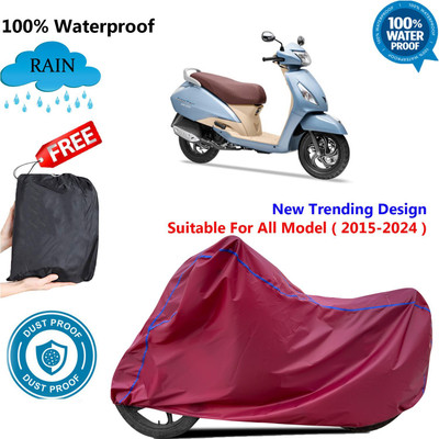 AUTOCAD Waterproof Two Wheeler Cover for TVS(Jupiter Grande, Maroon)