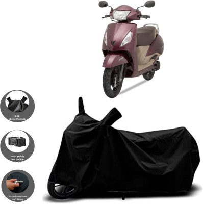 WMIZEXA Waterproof Two Wheeler Cover for TVS(Jupiter, Black)