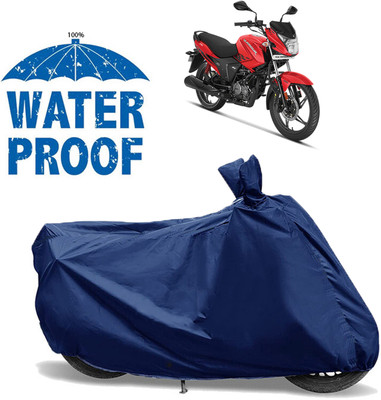 AutoGalaxy Waterproof Two Wheeler Cover for Hero(Glamour FI, Blue)