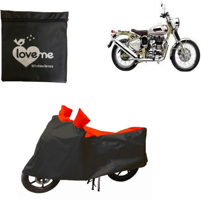 Love Me Two Wheeler Cover for Royal Enfield(Bullet Trials 500, Red, Black)