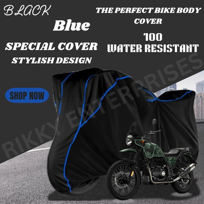 Shiv Kanha Waterproof Two Wheeler Cover for Royal Enfield(Himalayan, Black)