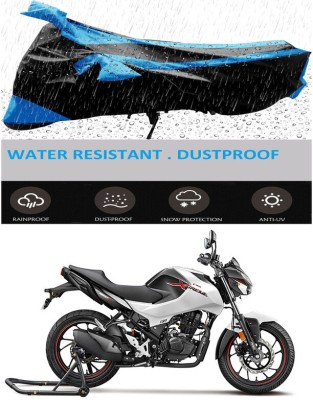 AutoTiger Two Wheeler Cover for Hero(Motocorp Xtreme 160 R, Black, Blue)