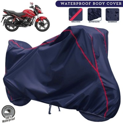 MADAFIYA Two Wheeler Cover for Hero(Glamour i3s BS6, Blue, Red)