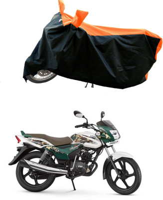AESTRYD Two Wheeler Cover for TVS(Star City Plus BS6, Orange)