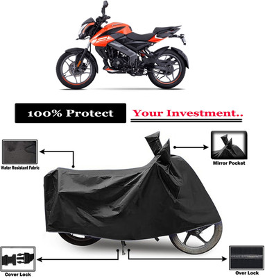 Amexride Two Wheeler Cover for Bajaj(Pulsar NS125, Black)