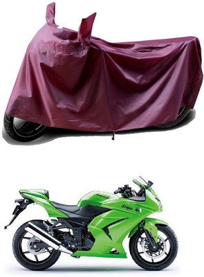 THE REAL ARV Waterproof Two Wheeler Cover for Kawasaki(Ninja 250, Maroon)