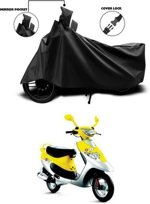 DeepShakshi AUTOMOTIVE Two Wheeler Cover for TVS(Scooty Pep+, Black)