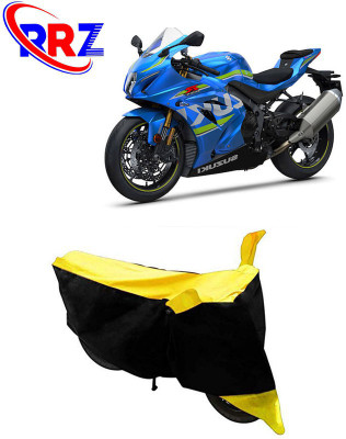 RRZ Waterproof Two Wheeler Cover for Suzuki(GSX R1000, Black, Yellow)