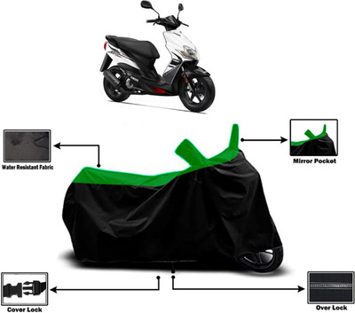 Amexride Two Wheeler Cover for Yamaha(Jog R, Green)
