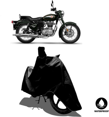 Amexride Waterproof Two Wheeler Cover for Royal Enfield(Standardv, Black)
