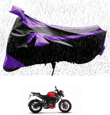 RONISH Waterproof Two Wheeler Cover for Bajaj(Pulsar 200 NS DTS-i, Purple, Black)
