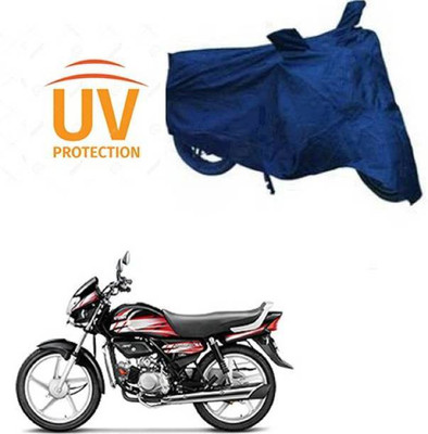 RAAMKM Two Wheeler Cover for Hero(HF Deluxe Eco, Blue)