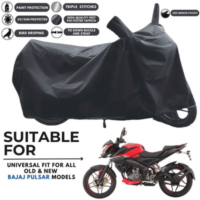 MADAFIYA Two Wheeler Cover for Bajaj(Pulsar 180NS BS6, Black)