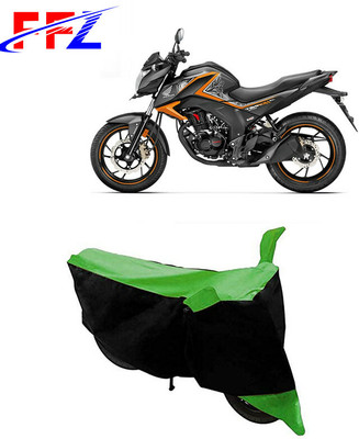 FFZ Two Wheeler Cover for Honda(CB Hornet 160R, Black, Green)