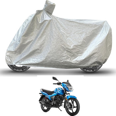 Caronix Waterproof Two Wheeler Cover for TVS(Victor GLX, Silver)