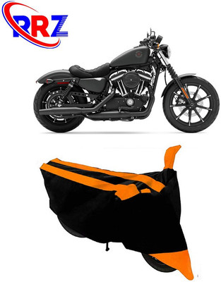 RRZ Waterproof Two Wheeler Cover for Harley Davidson(Iron 883, Black, Orange)