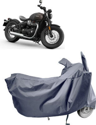 Amexride Two Wheeler Cover for Triumph(Bonneville Bobber BS6, Grey)