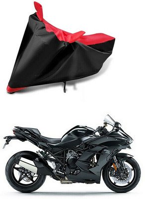 DeepShakshi AUTOMOTIVE Waterproof Two Wheeler Cover for Kawasaki(Ninja H2 SX, Red, Black)