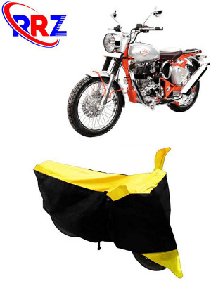 RRZ Waterproof Two Wheeler Cover for Royal Enfield(Bullet Trials 350, Black, Yellow)