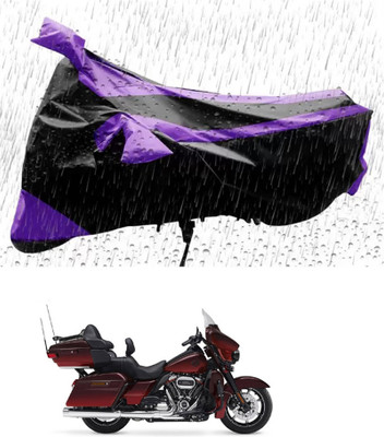 RONISH Waterproof Two Wheeler Cover for Harley Davidson(CVO Limited, Purple, Black)