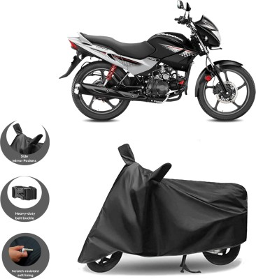 WMIZEXA Waterproof Two Wheeler Cover for Hero(Glamour BS6, Black)