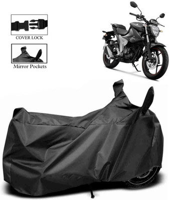 MMSSTAR Waterproof Two Wheeler Cover for Suzuki(Gixxer, Black)