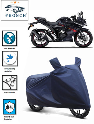 FRONCH Waterproof Two Wheeler Cover for Suzuki(Gixxer, Blue)
