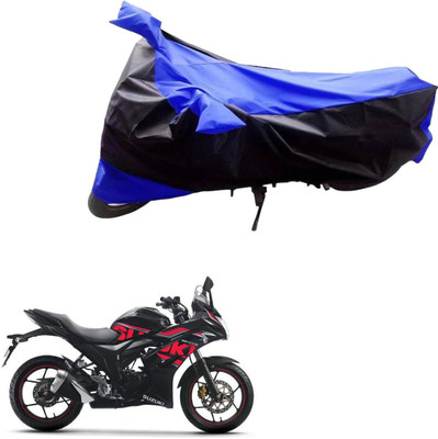 MWBB Waterproof Two Wheeler Cover for Suzuki(Black, Blue)