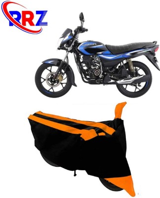 RRZ Waterproof Two Wheeler Cover for Bajaj(Platina 110, Black, Orange)