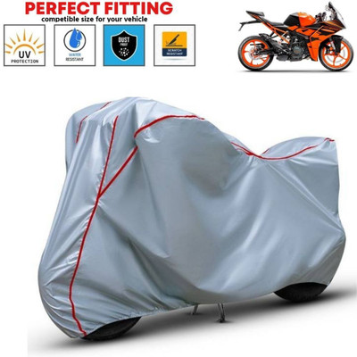 BigFly Waterproof Two Wheeler Cover for KTM(RC 200, Silver)