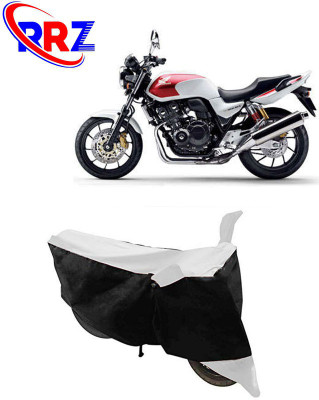 RRZ Waterproof Two Wheeler Cover for Honda(CB 400, Black, White)