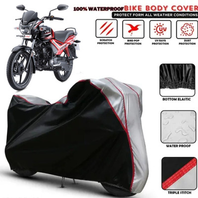 Shiv Kanha Waterproof Two Wheeler Cover for TVS(Star City, Black, Silver)