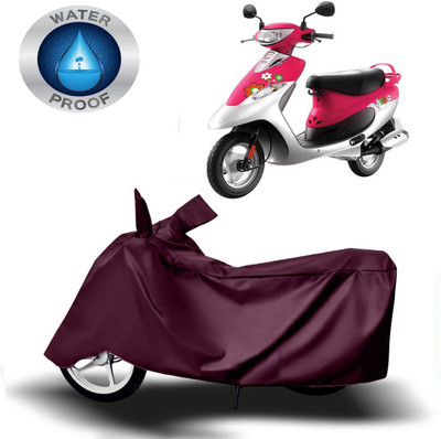 Autoinnovation Two Wheeler Cover for TVS(Scooty Pep Plus, Maroon)