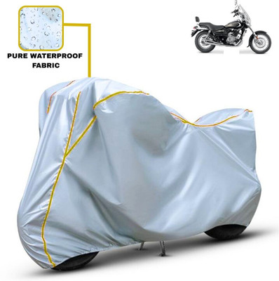 Delphinium Waterproof Two Wheeler Cover for Bajaj(Avenger 220 street, Silver)