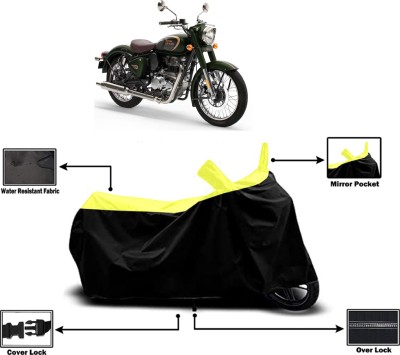 Amexride Two Wheeler Cover for Royal Enfield(Classic 350, Yellow)