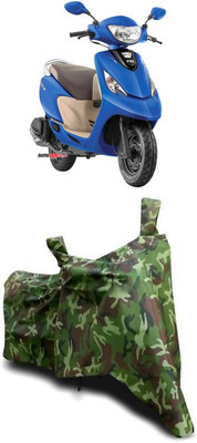 ATBROTHERS Waterproof Two Wheeler Cover for TVS(Zest 110 BS6, Multicolor, Green)