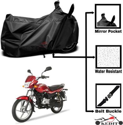 KEDIT Two Wheeler Cover for Bajaj(Platina, Black)