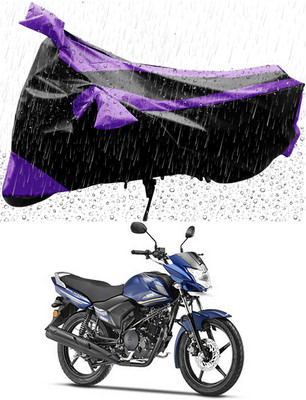 Mdstar Waterproof Two Wheeler Cover for Yamaha(Saluto, Purple, Black)