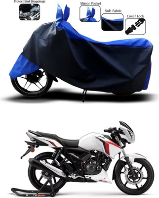 SEBONGO Waterproof Two Wheeler Cover for TVS(Apache RTR 160 4V, Blue)
