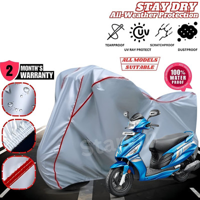 OliverX Waterproof Two Wheeler Cover for Hero(Maestro, Silver, Red)